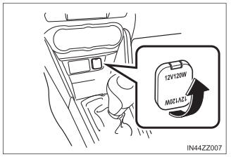 Toyota Yaris. Accessory Socket