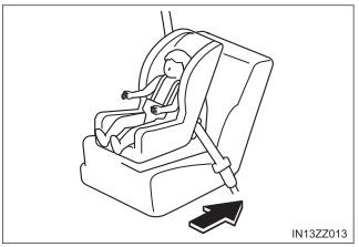 Toyota Yaris. Front Passenger’s Seat Child-Restraint System Installation
