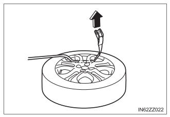 Toyota Yaris. Mounting the Spare Tire