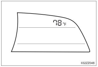 Toyota Yaris. Outside Temperature Display