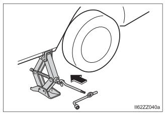 Toyota Yaris. Removing a Flat Tire