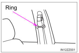 Toyota Yaris. Seat Belt Precautions