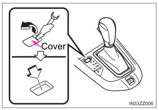 Toyota Yaris. Shift-Lock Override